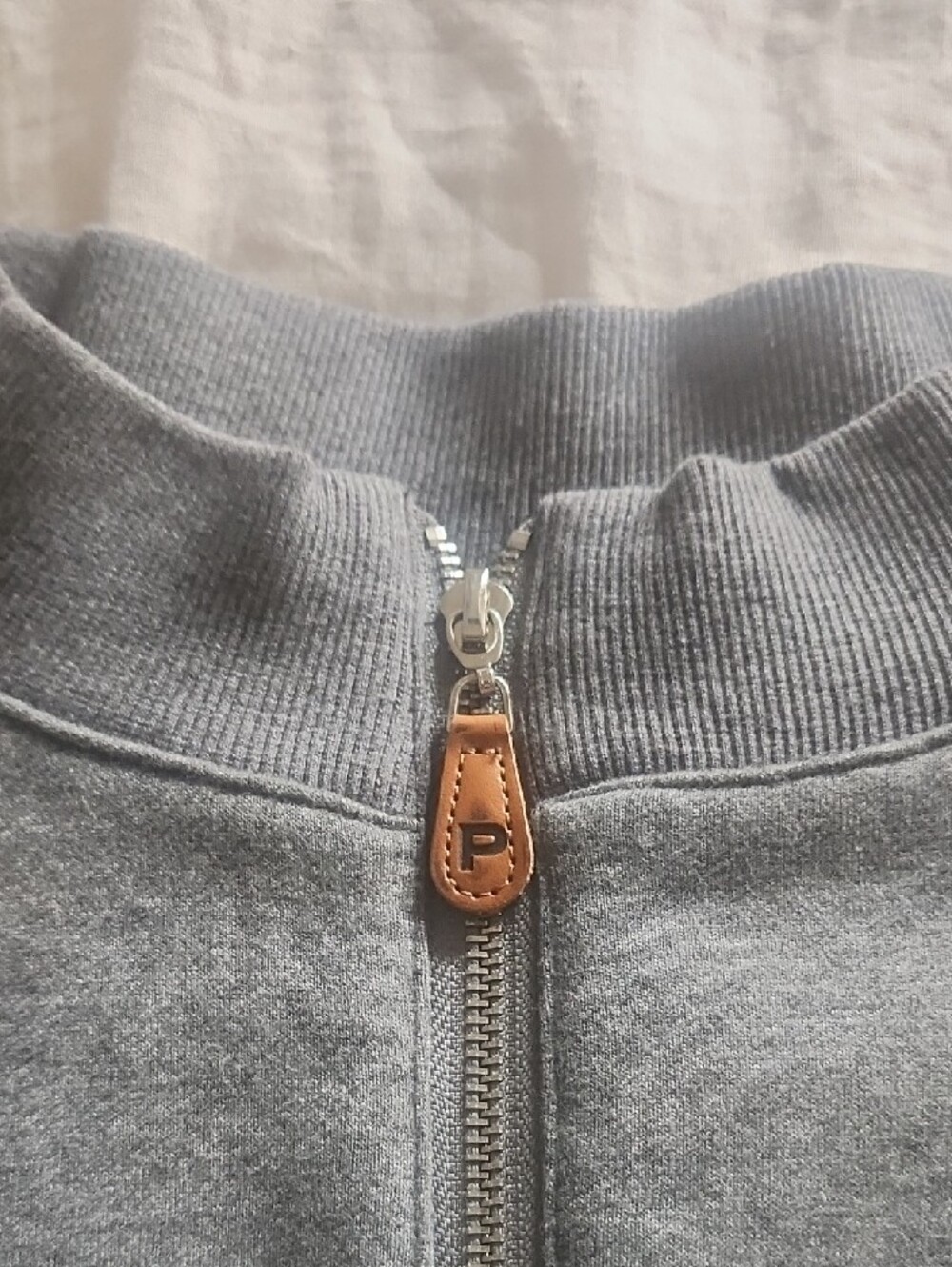 Parke Gray Quarter-zip Sweatshirt Sz S/M - Picture 2 of 11